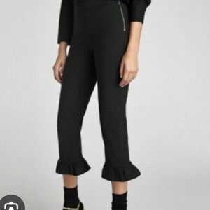 Zara  Black Ruffle Hem pants
